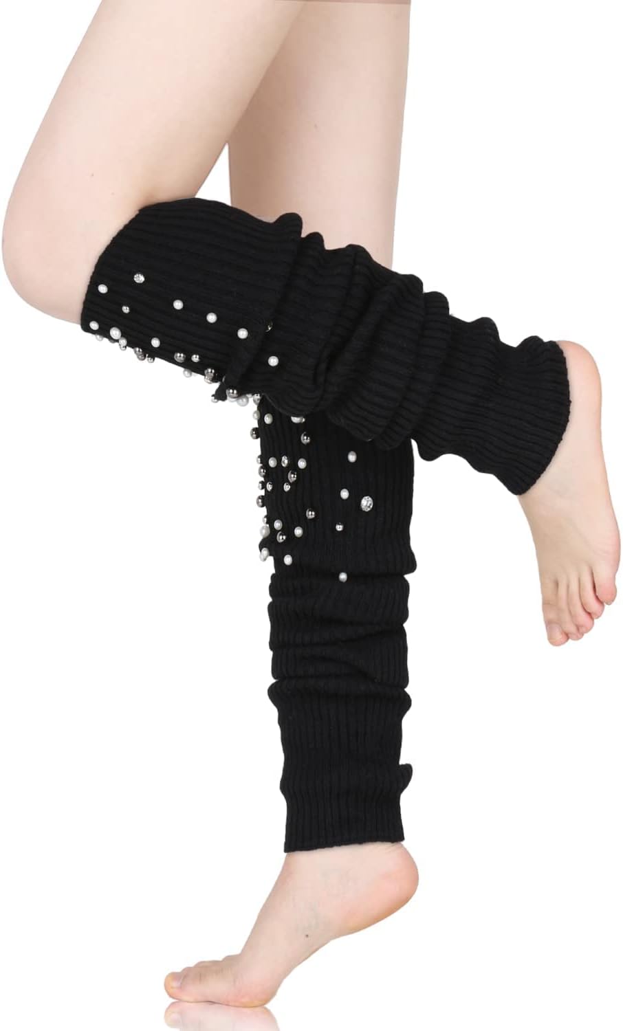Benefeet Sox Womens Leg Warmers 80s Crochet Cable Knit Thigh High Boot Socks Long Over Knee High Footless Socks Leg Warmer - Image 2