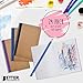Better Office Products 24 Pack Small Kraft Notebooks, 4.1 in x 5.5 in, 120gsm, 48 Heavyweight Unlined Blank White Pages, Assorted Vibrant Color Spines, Soft Cover Mini Notebooks, Art Sketchbooks