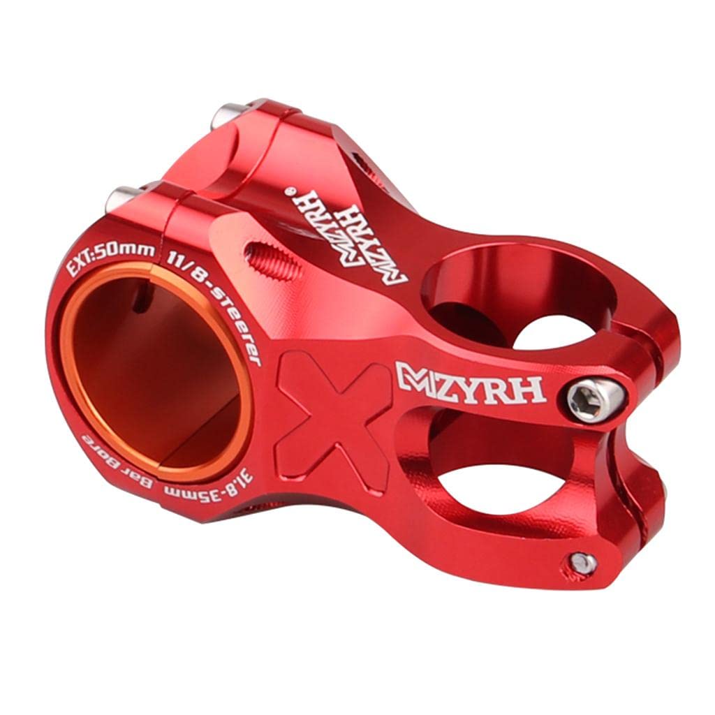 Mountain Bicycle Handlebar Stem Fix Gear MTB Bike Short Stem 31.8/35mm Red-image-32