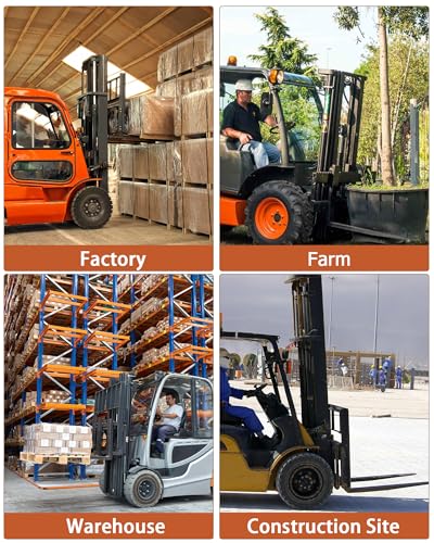 Pallet Fork Extension with Tire Chain 72 Inch Length 4.5 Inch Width, Heavy Duty Steel Pallet Extensions for Forklift Truck, Red