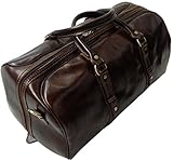 Luxuriöse Tasche aus poliertem italienischen Kalbsleder, von Hand bearbeitet. Alle stärker beanspruchten Stellen sind genietet und vernäht.