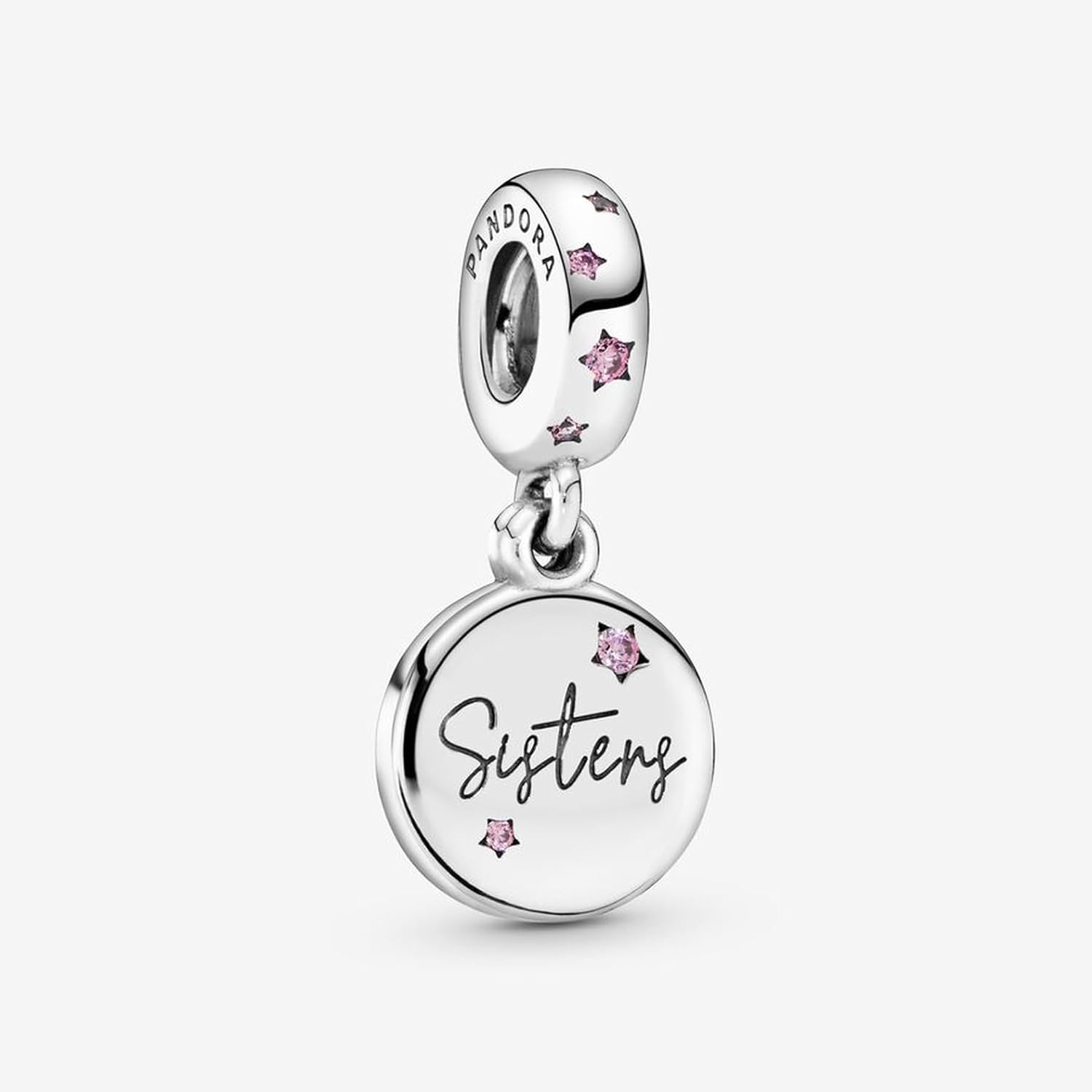 PANDORA Jewelry Forever Sisters Dangle Charm - Compatible with PANDORA Moments - Sterling Silver Charm with Cubic Zirconia - Gift with Gift Box - Image 2