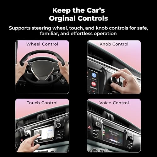 Image of Zebronics 2-in-1 Wireless CarPlay Adapter, Converts Wired Android Auto & CarPlay to Wireless, USB-A with Type-C Cable, BT v5.4, Wi-Fi 6, Fast Boot, Plug & Play (DriveCast 03)