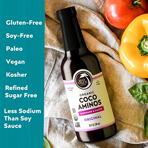 Big Tree Farms Organic Coco Aminos - Liquid Coconut Aminos, Soy-Free Sauce, Low Sodium, Soy Alternative, Gluten Free, Kosher thumb #3