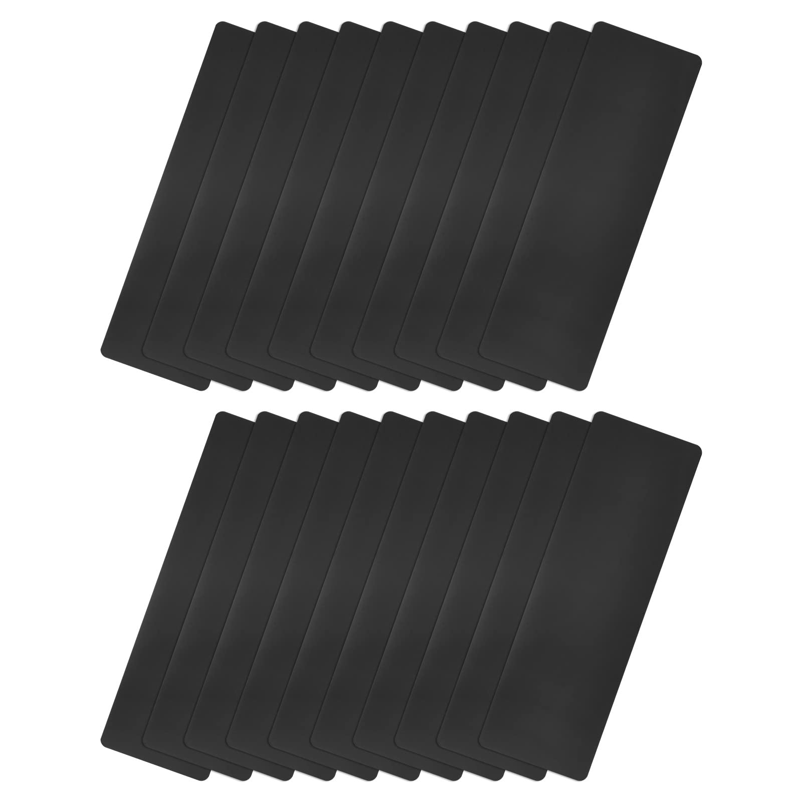 Plaques Aluminium 50x22 Mm - 30 Pièces Noires, 0,3 Mm D'épaisseur, Pour Gravure Laser, Marquage Et Bricolage - 5