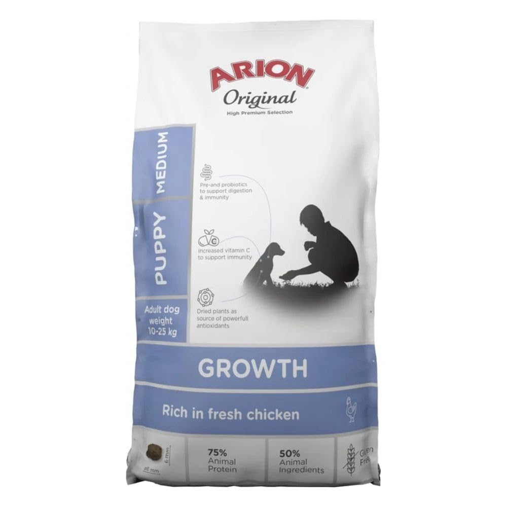 Pienso para Perro Cachorro de Raza Mediana ARION Original Growth Pollo 12kg
