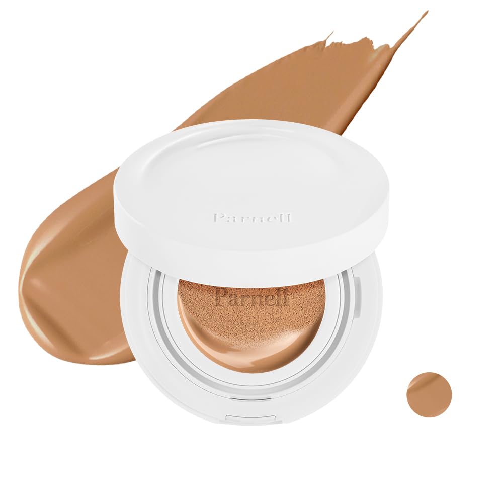 Parnell Cicamanu Serum Cushion - Moisturizing Foundation for Soothing, Coverage, Glass Skin and Lightweight for Sensitive and Dry Skin Pearl Skin (