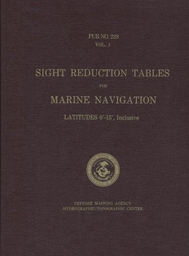 Sight Table Sight Reduction Tables for Marine Navigation, Vol. 1: Latitudes 0-15 ...