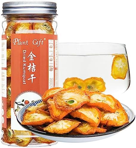 Plant Gift Dried Kumquat, 金桔干 Fruit Tea, 100% Natural Organic Green Food Kumquat Dry, Flower Tea, Scented Tea, Health Care, Healthy 100g / 3.52oz