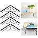 WINOMO 4pcs Shelf Brackets Wall Mounted Floral Shelf Brackets Black