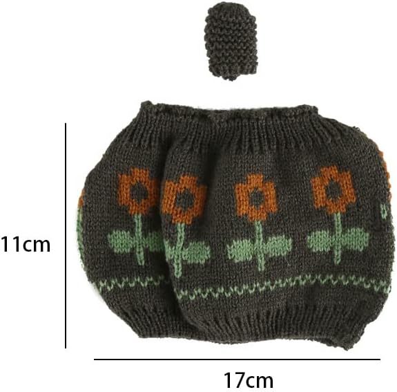 Miniatura 8 de Lindo té acrílico para tejer acogedor para cerámica de Londres 2 tazas, regalo (gris oscuro-flor)