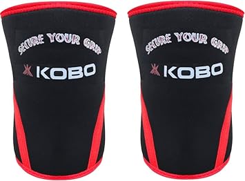 Kobo 7 mm Knee Cap Compression Support Knee Sleeves for Powerlifting Gym Squats Running Cycling Sports Jogging Workout Pain Relief (Material: Neoprene & Spandex) - image, photos