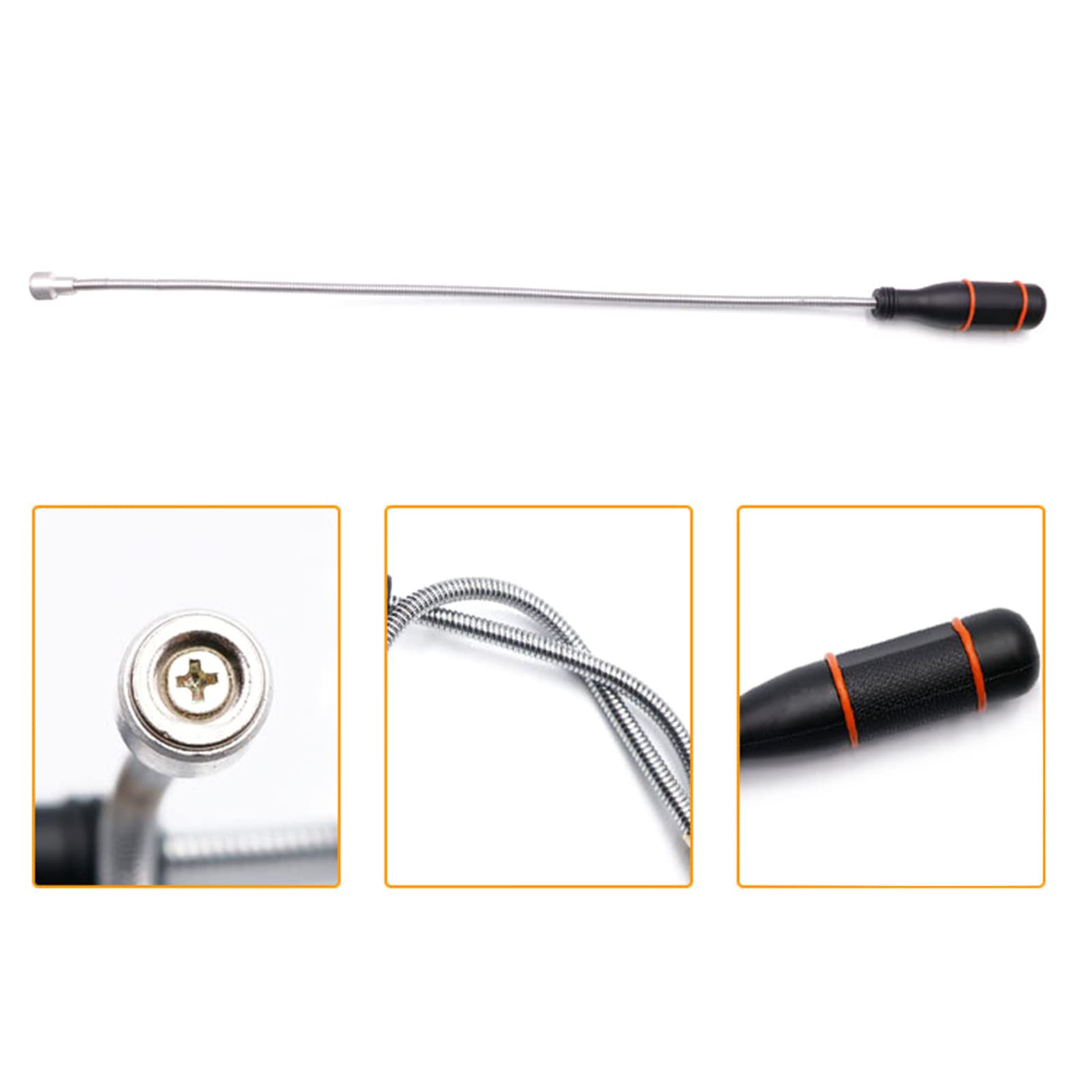 Strong Pickup Tool Spring Suction For Picking Up Bolts Rubber Handle Flexible Grabber