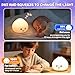 loatme Night Light for Kids, Rechargeable Dimmable Silicone LED Nightlight with 7 Colors, Baby Nursery Night Lamp, Touch Squishy Lamp, Cute Gifts for Girls, Boys, Toddler Room Decor, Dumpling