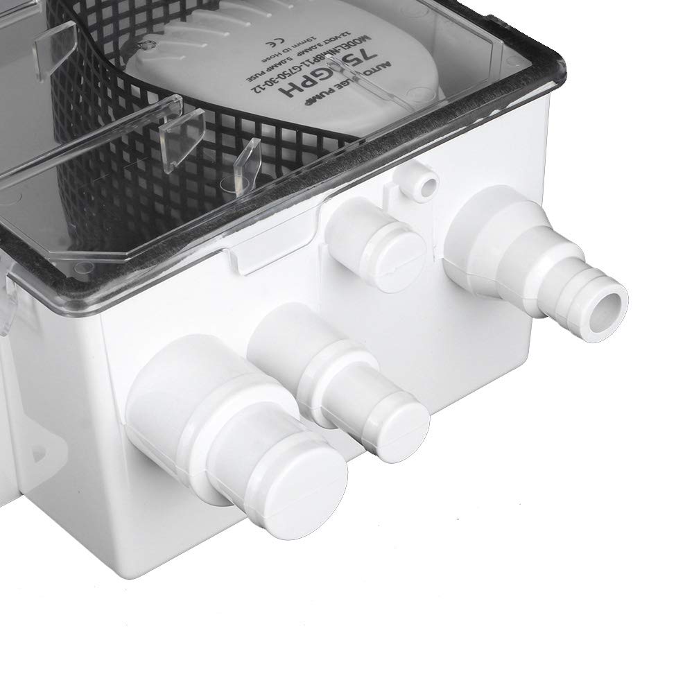 Pompa per Doccia per Barca, Pompa per Vasca Doccia Marina per Barca, Ingressi di Scarico, Kit di Scarico, di Pompa di Sentina, di Pompa di Sentina, 12 V, 750 GPH