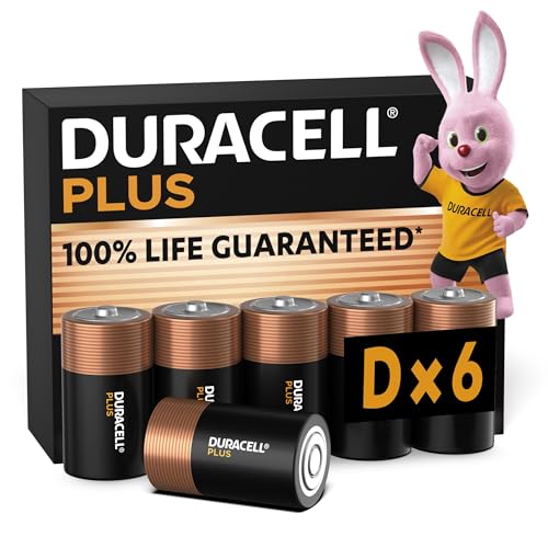 Duracell Plus pilas alcalinas D (paquete de 6), 1,5 V, LR20 MN1300