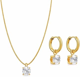NAITRA 18K Gold Plated Jewellery Set for Women | Trendy Jewelry Set for Womens | Waterproof and Anti Tarnish Jewellery | R