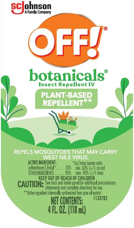 OFF! Botanicals Insect Repellent, Bug Spray & Mosquito Repellent, 4 Oz