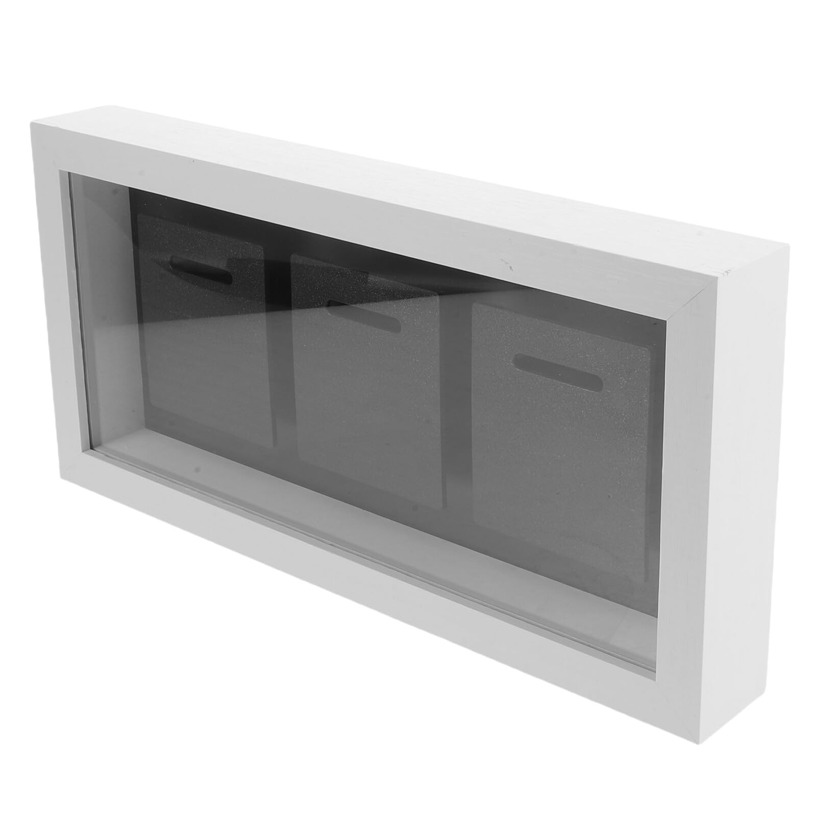 SHINEOFI Soporte de Madera Maciza para Exhibir Medallas de Maratón, Vitrina en Color Claro para 3 Medallas Deportivas, Marco Expositor para Pared o Sobremesa, Adecuado para Hogar y Oficina