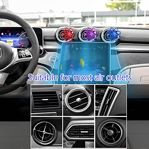 Faith Force Car Diffuser Vent Clip Aromatherapy Essential Oil Car Diffuser Vent Clips Spinning Spider Black Locket For Box Fan,Floor Fan,Air Conditioner (Purple) #TOP3