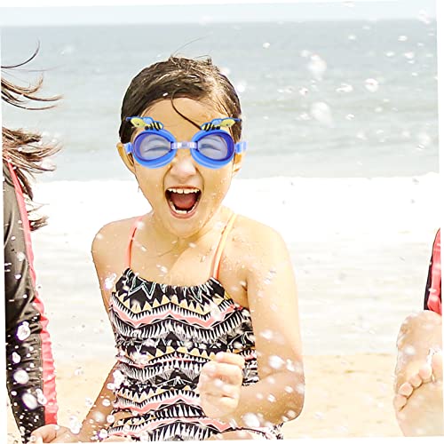 Lunettes de natation enfants légères en gel de silice bleu pour filles et garçons