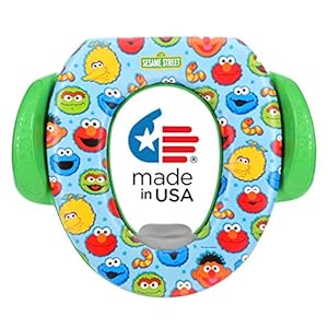 Sesame Street “Best Friends” Soft Potty Seat and Potty Training Seat – Soft Cushion, Baby Potty Training, Safe, Easy to Clean