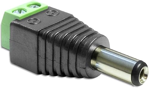 DELOCK ADAPTER DC 2.5 X 5.5MM MALE - TERMINAL BLOCK 2-PIN