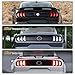 STRAUTOS LED Tail Lights Compatible with Ford Mustang & Shelby GT 350 2018-2022 With Red Sequential Turn Signal Rear Brake Taillights Lamp Assembly Cover Euro Transparent Clear Lens (1Pair)