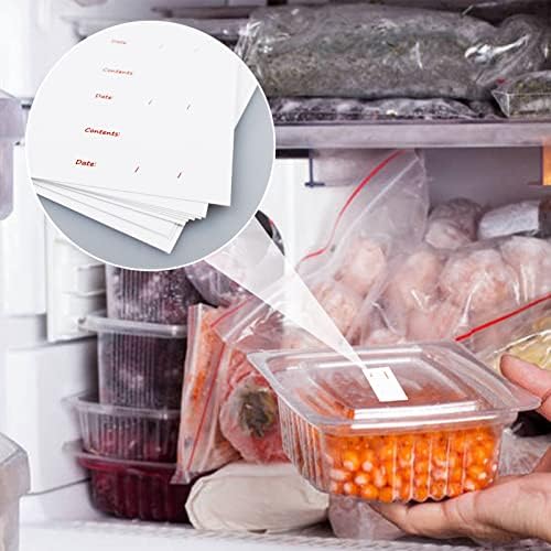 200Pcs Freezer Labels, Removable Frozen Food Labels Freezer Stickers,Refrigerator Date Labels Stickers Peelable No Residue,6x3cm