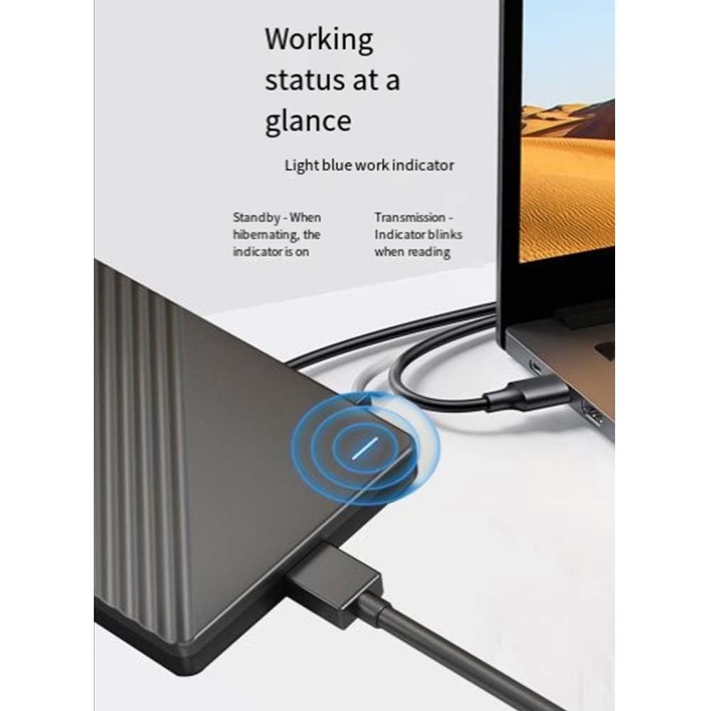 Disco Duro MóVil Externo de 2,5 Pulgadas USB 3.0 de Alta Velocidad Disco Duro PortáTil de Almacenamiento de 1 TB para Computadora PortáTil de Escritorio B