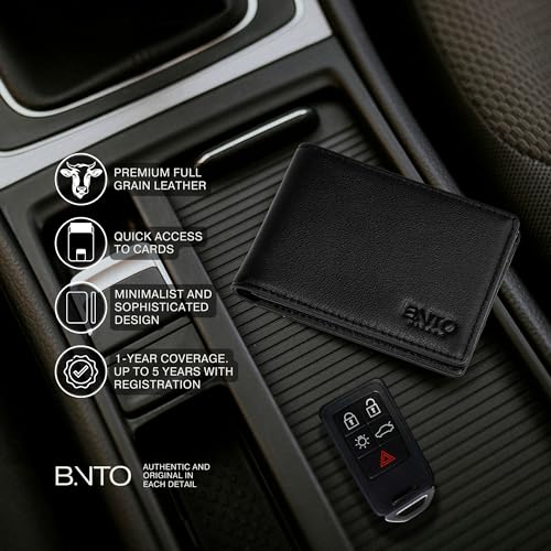 Leather Wallets For Men | A RFID Wallet For Men Designed to Securely Carry Your Essentials. Full-Grain Leather Slim Wallet, Small And Thin Italian Bifold Design (Black) by BNTO Milano - Image 5