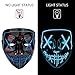 Poptrend Halloween Mask LED Light up Mask for Festival Cosplay Halloween Costume Masquerade Parties,Carnival,Gifts (Blue)