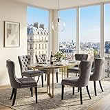 chaise capitonnee chaza DÉCORATION ÉLÉGANTE ET POLYVALENTE: Transformez votre intérieur avec cette chaise en velours gris luxueux, idéale pour la salle à manger, le salon, la chambre à coucher, la cuisine, le restaurant ou toute zone de loisirs. Son design élégant s’adapte à tous les styles de décoration