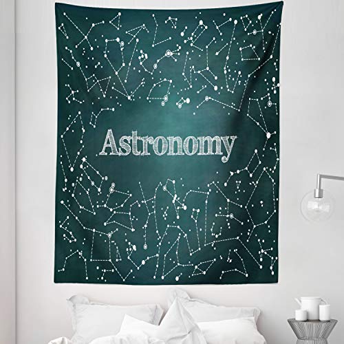 Ambesonne Constellation Tapestry King Size, Astronomy Scientific Design Chalkboard Detailed