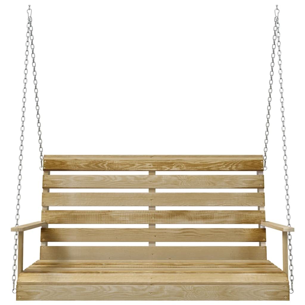 Schaukelbank 110 cm aus imprägniertem Kiefernholz für Garten, Balkon und Terrasse wetterfeste Hängeschaukel mit Ketten, belastbar bis 320 kg, ideal zum Relaxen, Lounge, Outdoor, Veranda