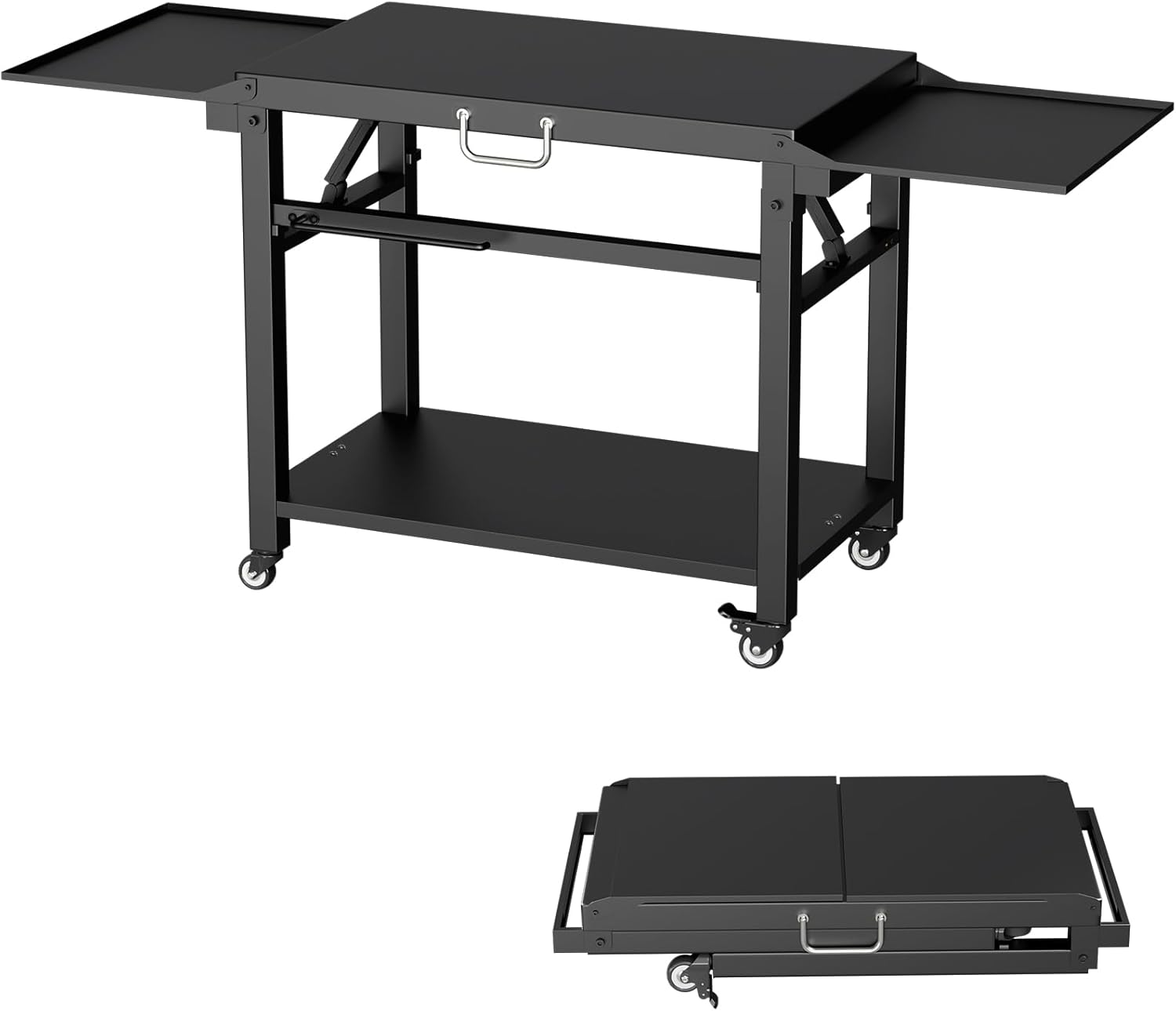 New Pizza Oven Table Grill Cart, Large Grill Table for