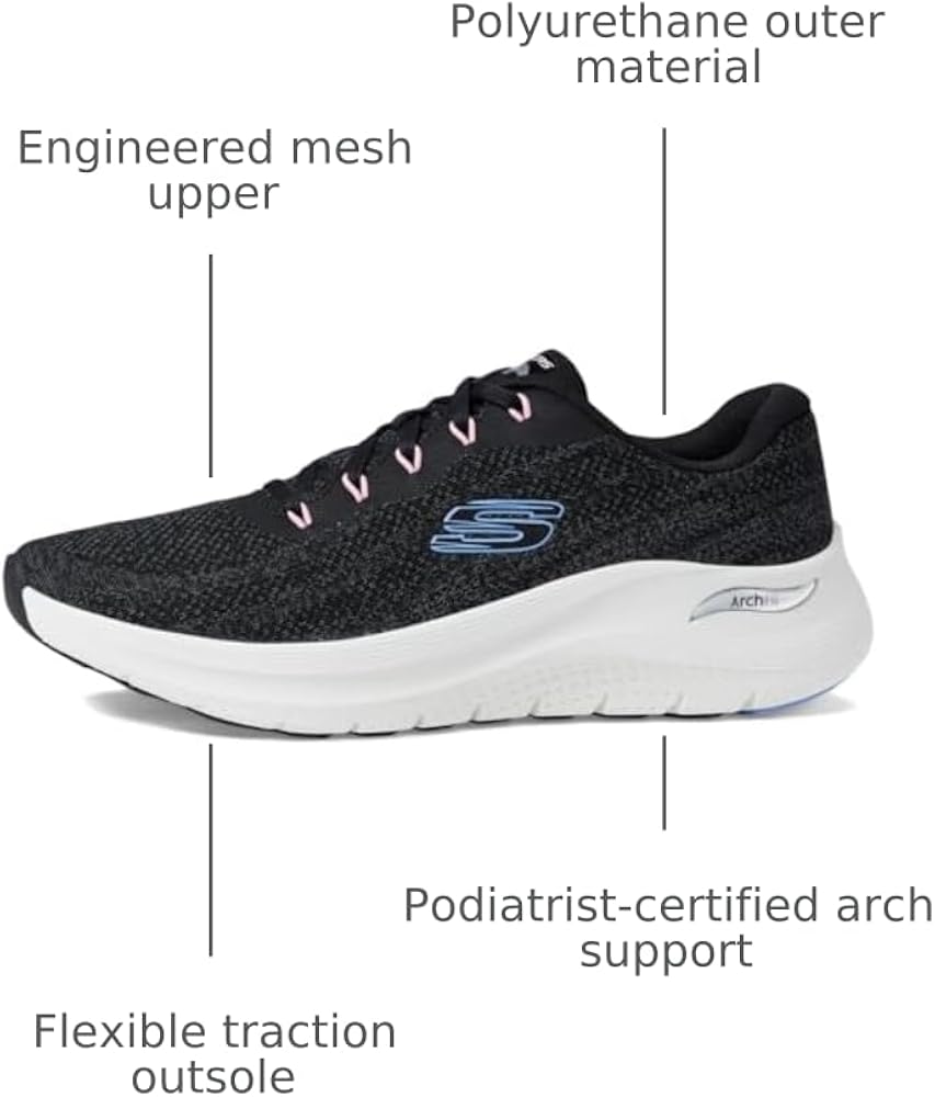 Skechers Arch Fit 2.0 women's shoes showing the podiatrist-designed insole and supportive construction