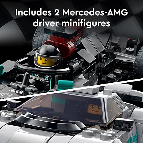 LEGO Speed Champions Mercedes-AMG F1 W12 E Performance & Mercedes-AMG Project One 76909 Building Kit; for Ages 9+ (564 Pieces)