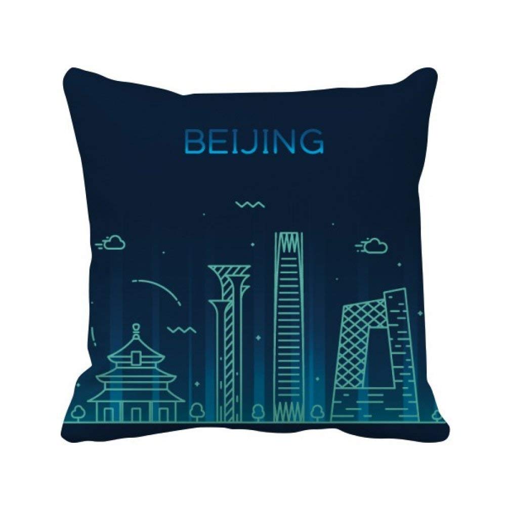 Housse de coussin Temple de Heaven Beijing carrée canapé taie