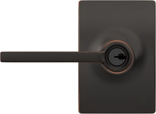 Miniatura 10 de Schlage F51A LAT 625 Latitude - Manilla con bloqueo de entrada con llave, color cromo brillante