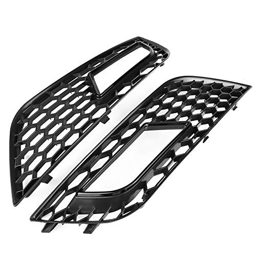 Grilles de phares antibrouillard look RS4 en ABS noir résistant pour Audi A4 B8.5 13-16