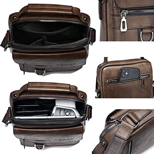 Bolso bandolera para hombre de piel que organiza tus dispositivos en el trabajo 6