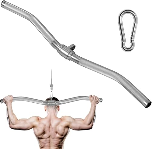 Miniatura 9 de Accesorio para máquina de cable, barra de tracción LAT, barra recta de tríceps de aluminio ligera, barra V, accesorios de tracción LAT, accesorios