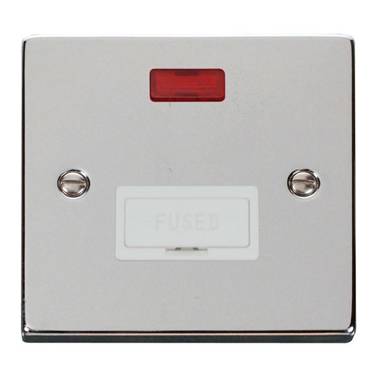 Click Polished Chrome 13A Fused Connection Unit With Neon