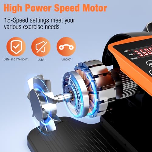 Under Desk Elliptical Exercise Machine, Ellipse Leg Exerciser as Seen on TV with Remote, 15 Adjustable Speed, Portable Leg Exerciser While Sitting for Seniors, Quiet Elliptical Machine for Home Office by Hoduio - Image 3