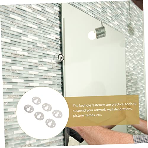 Image of Holibanna 15pcs Keyhole Hangers Shelf Bracket Hangers Removable Hooks for Hanging Easy Install Decorative Parts for Wall