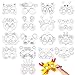 CIEOVO 18Pcs Kids DIY Blank Graffiti Masks Children Paper Masks to Decorate Bulk DIY Animal Craft Mask for Parties/Cosplay/Halloween/Kids' Hand Painting Art Crafts,18 Designs