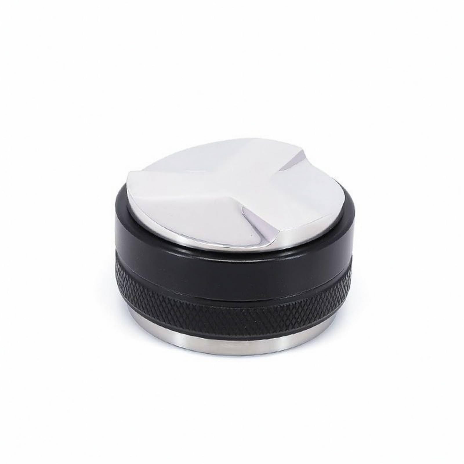 Distributore e Pressino caffè Ergonomico, Modello A Doppia Testa Pesante, Lega di Alluminio con Base in Acciaio Inox 304, Peso Circa 476 G, 58 Mm