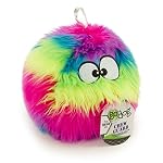 goDog Furballz Squeaky Plush Ball Dog Toy, Chew Guard Technology - Rainbow, Large - Image 6