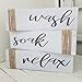 Wash Soak Relax Bathroom Decor Set Wood Distressed Farmhouse Signs